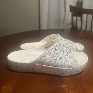 CROCS Glitter Sandals - White